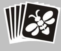 5 x bumble bee stencils