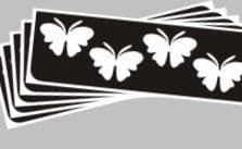 5 x butterfly armband stencils