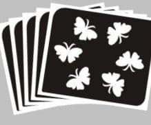 5 x butterfly bellybutton ring stencils