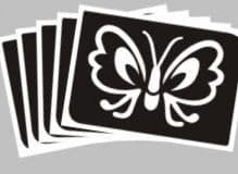 5 x butterfly stencils