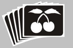 5 x Cherry stencils