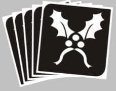 5 x Christmas holly stencils