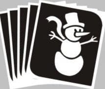 5 x Christmas snowman stencils