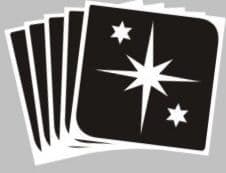 5 x Christmas star stencils