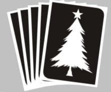 5 x Christmas tree stencils