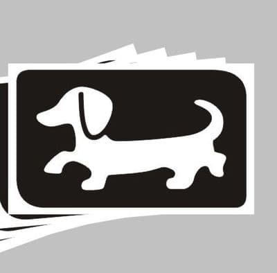5 x Dachshund sausage dog stencils