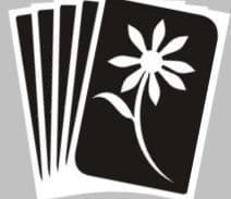5 x daisy flower stencils