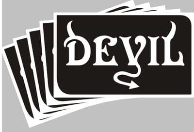 5 x devil word stencils