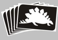 5 x dinosaur 1 stencils