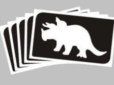 5 x dinosaur 2 stencils