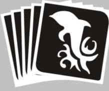 5 x dolphin waves stencils