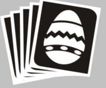 5 x Easter egg stencils
