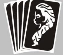 5 x Elsa head Frozen stencils