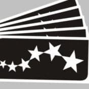 5 x falling stars stencils