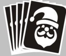 5 x Father Christmas Santa stencils