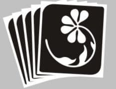 5 x flower stencils