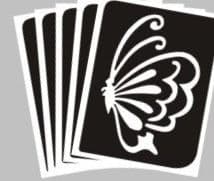 5 x Flutterfly butterfly stencils