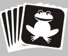 5 x frog stencils