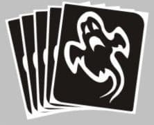 5 x ghost Halloween stencils