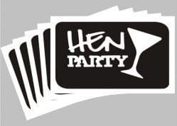 5 x hen party stencils