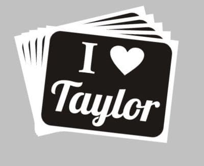 5 x I love Taylor (Swift) stencils