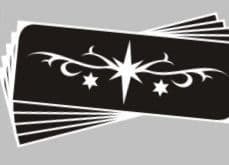 5 x large star armband stencils