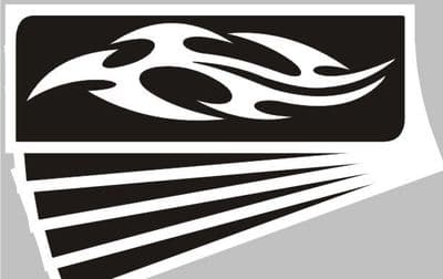 5 x large tribal armband stencils