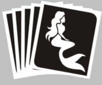 5 x mermaid stencils