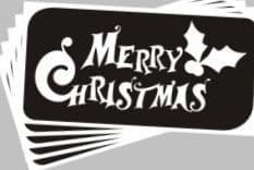 5 x Merry Christmas stencils
