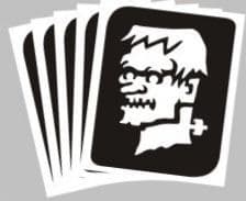 5 x monster stencils