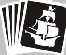 5 x pirate ship stencils