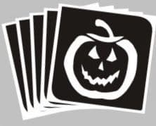 5 x pumpkin Halloween stencils