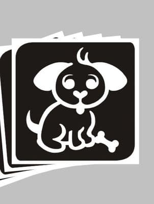 5 x puppy dog stencils 2