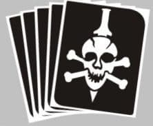 5 x skull/dagger stencils
