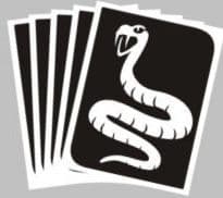 5 x snake stencils