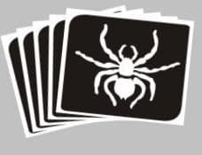 5 x spider stencils