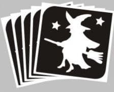 5 x witch stencils