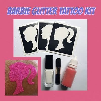 Barbie glitter tattoo kit