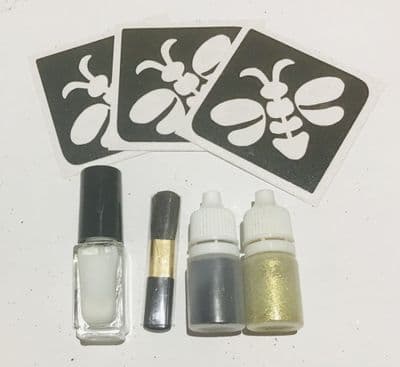 Bumble bee glitter tattoo kit #bekind