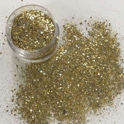 Champagne mix chunky festival glitter mix -10g pot