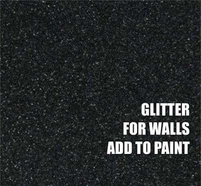 FINE BLACK GLITTER ADDITIVE FOR WALLS - ADD TO PAINT - 100g