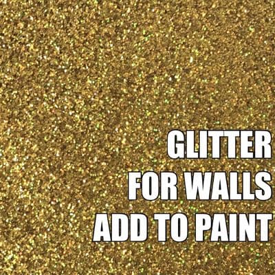 FINE HOLOGRAPHIC GOLD GLITTER ADDITIVE FOR WALLS - ADD TO PAINT - 100g