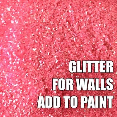 FINE IRIDESCENT PINK GLITTER ADDITIVE FOR WALLS - ADD TO PAINT - 100g