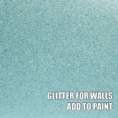 FINE LIGHT AQUA BLUE GLITTER ADDITIVE FOR WALLS - ADD TO PAINT - 100g