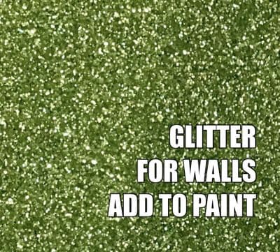 FINE LIGHT GREEN GLITTER ADDITIVE FOR WALLS - ADD TO PAINT - 100g