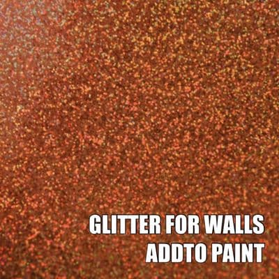 FINE ORANGE GLITTER ADDITIVE FOR WALLS - ADD TO PAINT - 100g