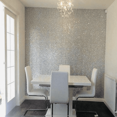 FINE SILVER GLITTER ADDITIVE FOR WALLS - ADD TO PAINT - 100g