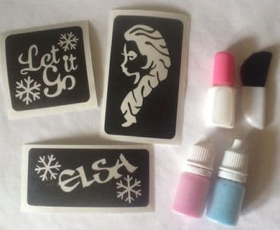 Frozen glitter tattoo kit - Elsa/Let it go