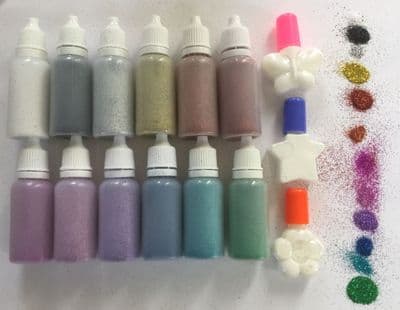 Glitter tattoo puffer bottles & glue starter kit