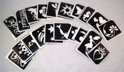 Glitter Tattoo Stencils